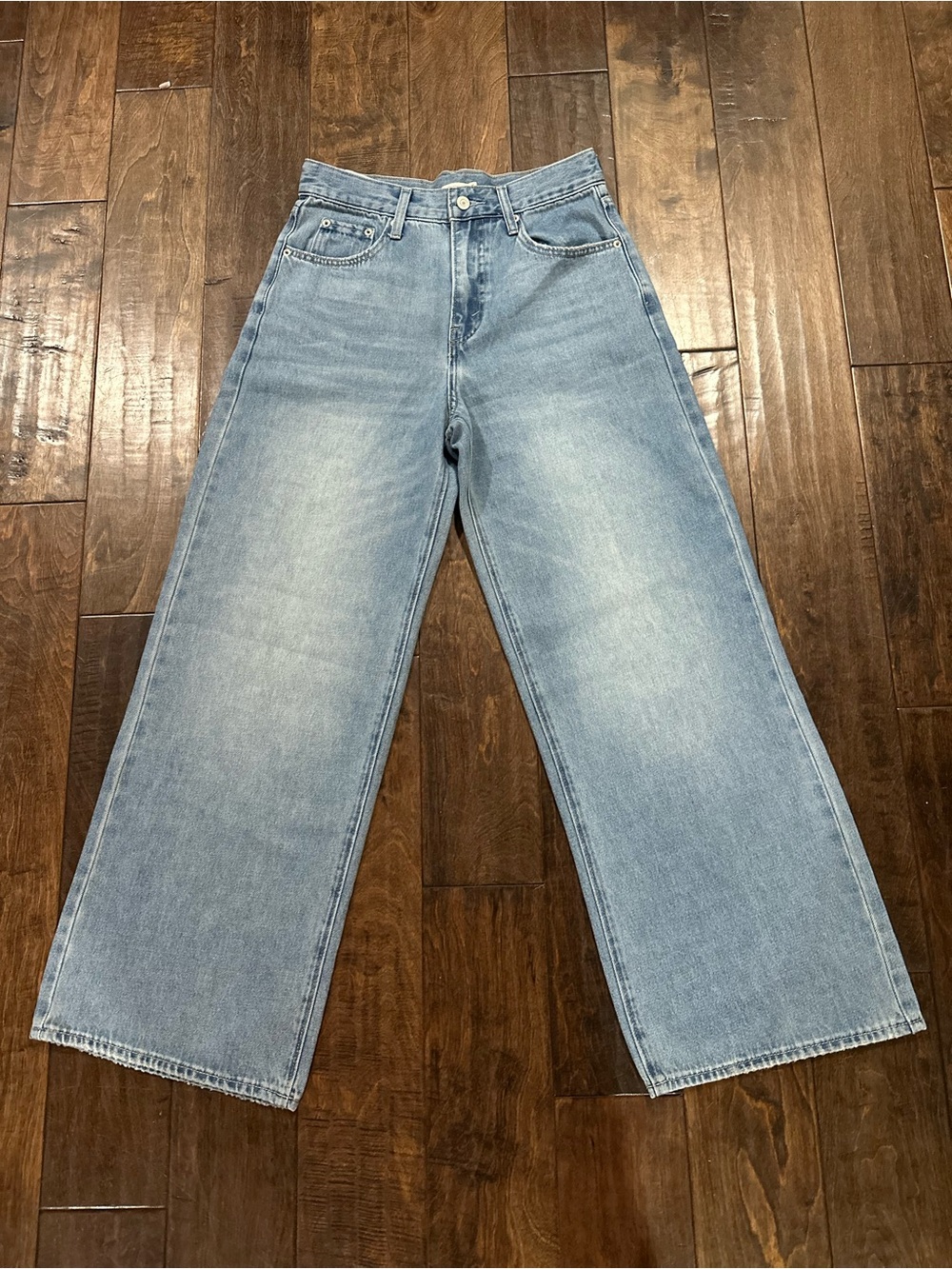 High-Rise Light Wash Wide-Leg Jeans for Women